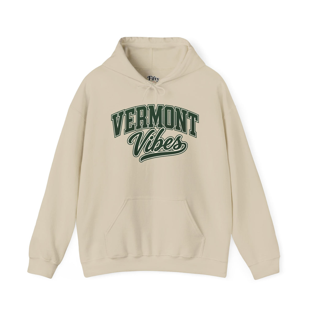 Vermont Vibes Unisex Hoodie State Name Graphic