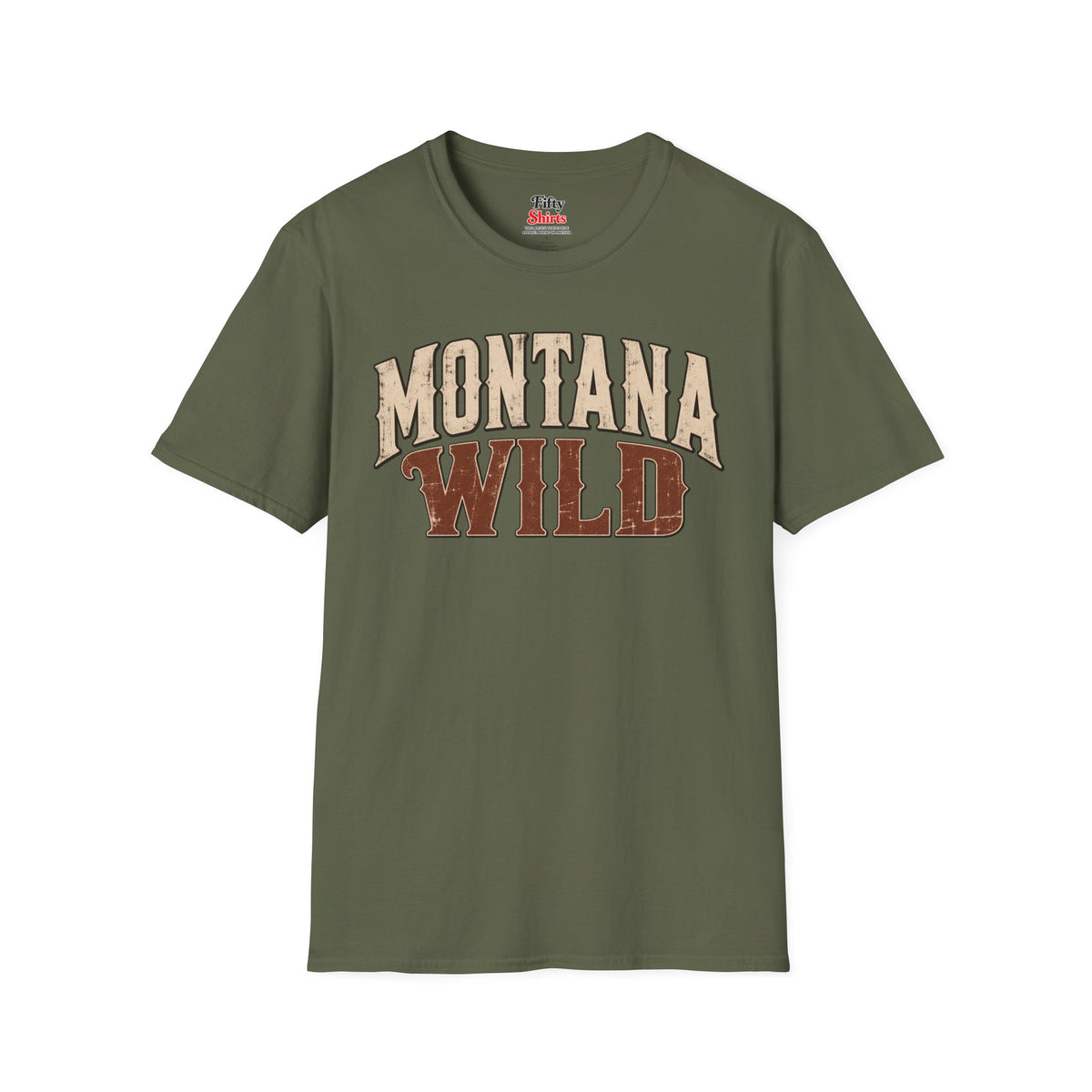 Montana Wild Unisex Softstyle T Shirt State Name Graphic Tee