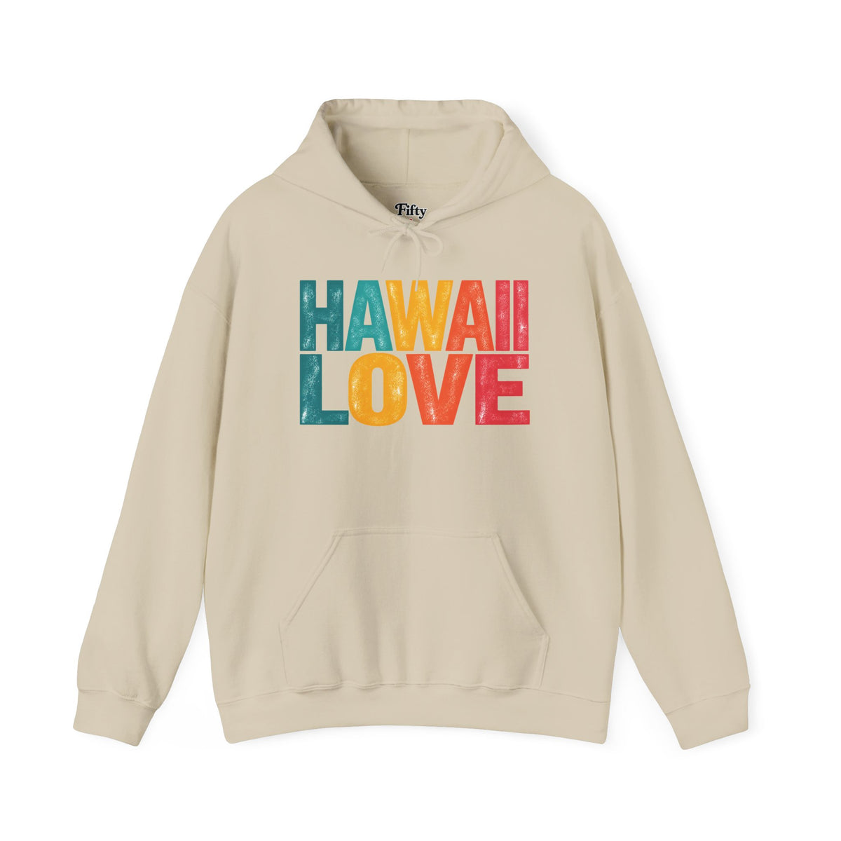Hawaii Love Unisex Hoodie State Name Graphic
