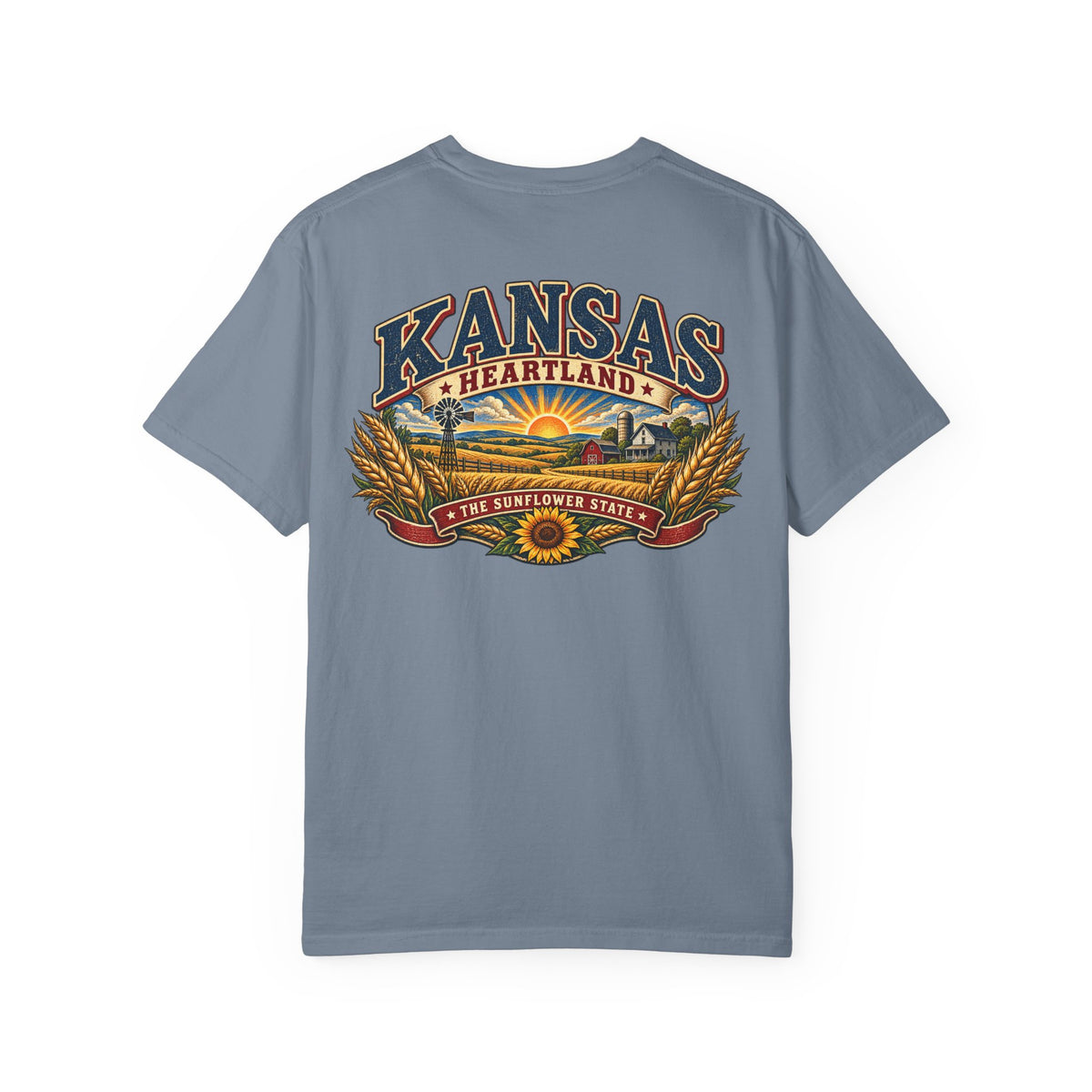 Kansas Heartland Unisex Comfort Color 1717 Streetwear Graphic Tee