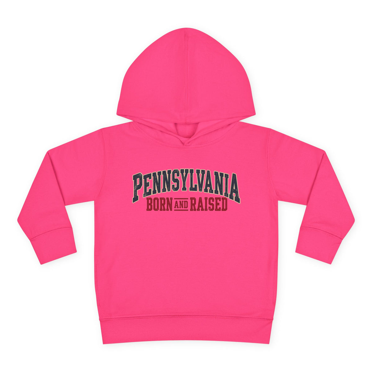 Pennsylvania Born and Raised Classic Souvenir Unisex Toddler Pullover Fleece Hoodie