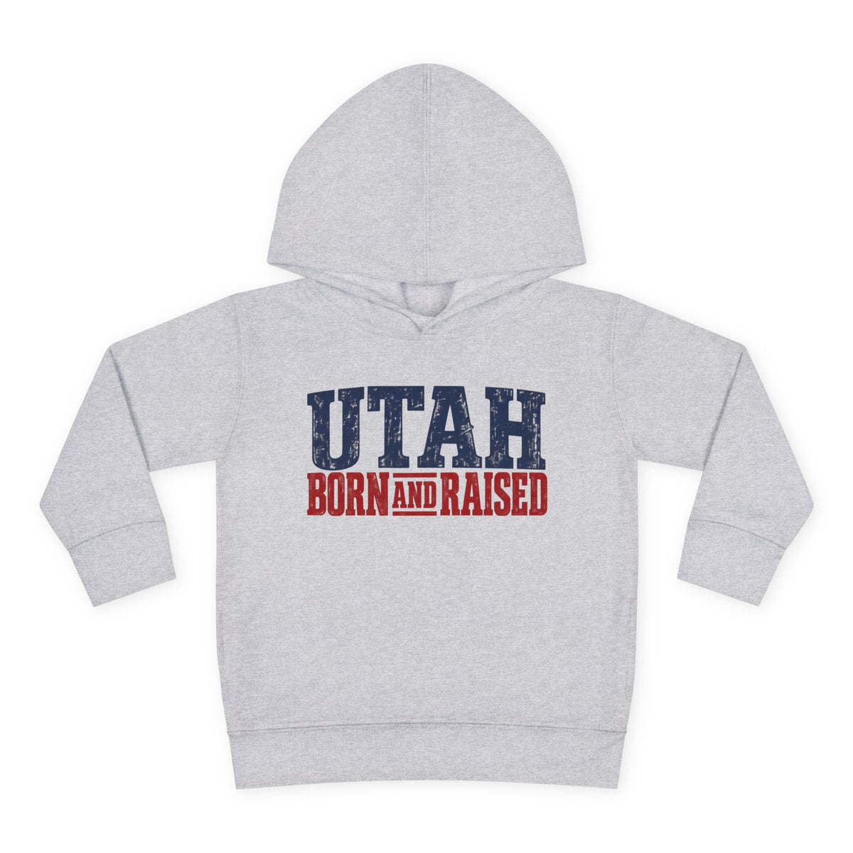 Utah Born and Raised Mountain West Style Unisex Toddler Pullover Fleece Hoodie