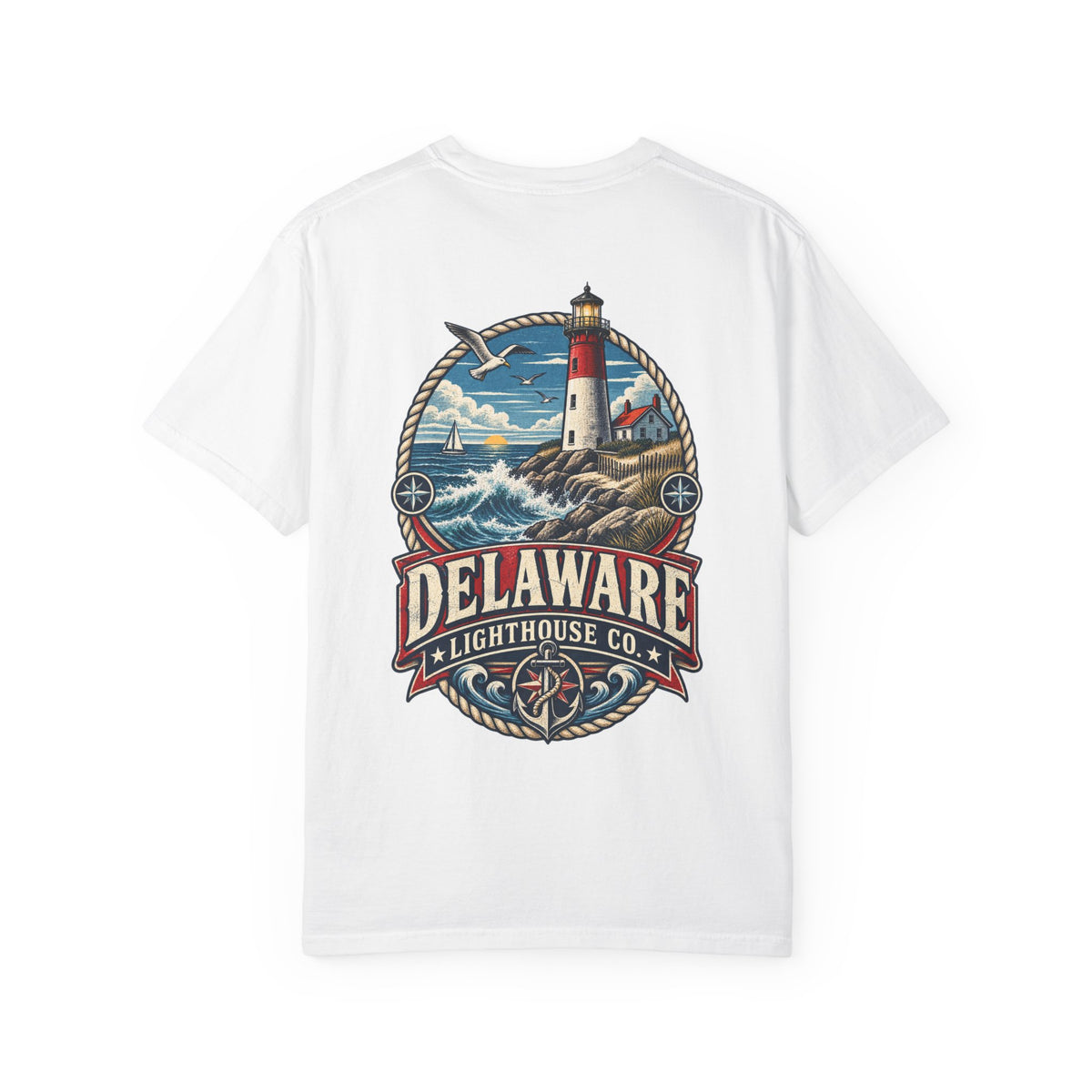 Delaware Lighthouse Co. Unisex Comfort Color 1717 Streetwear Graphic Tee