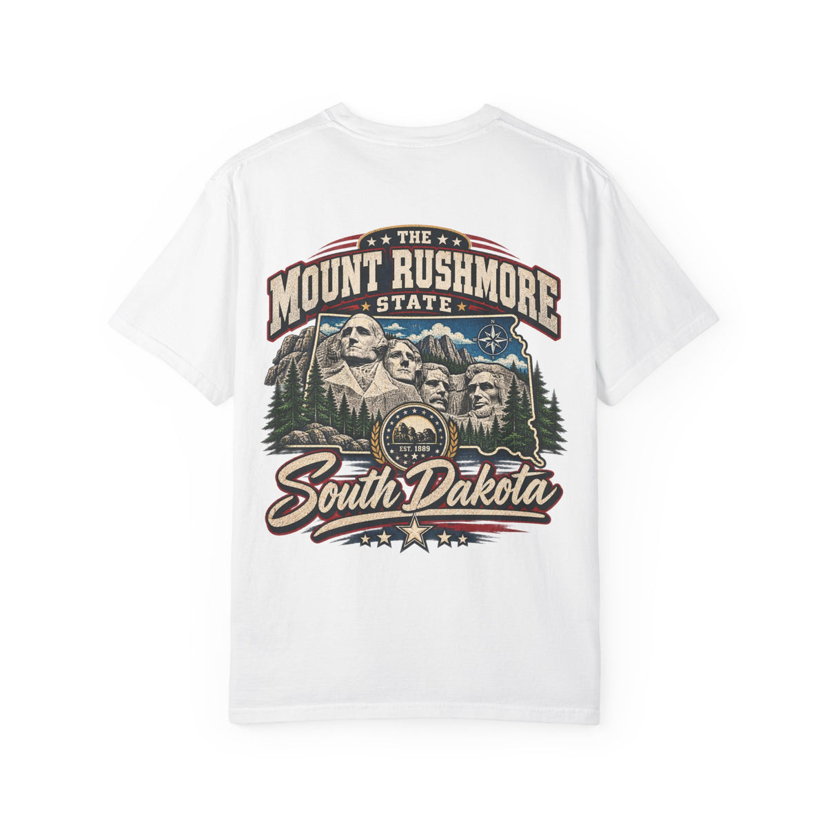 South Dakota Mount Rushmore State Unisex Comfort Color 1717 Streetwear Graphic Tee