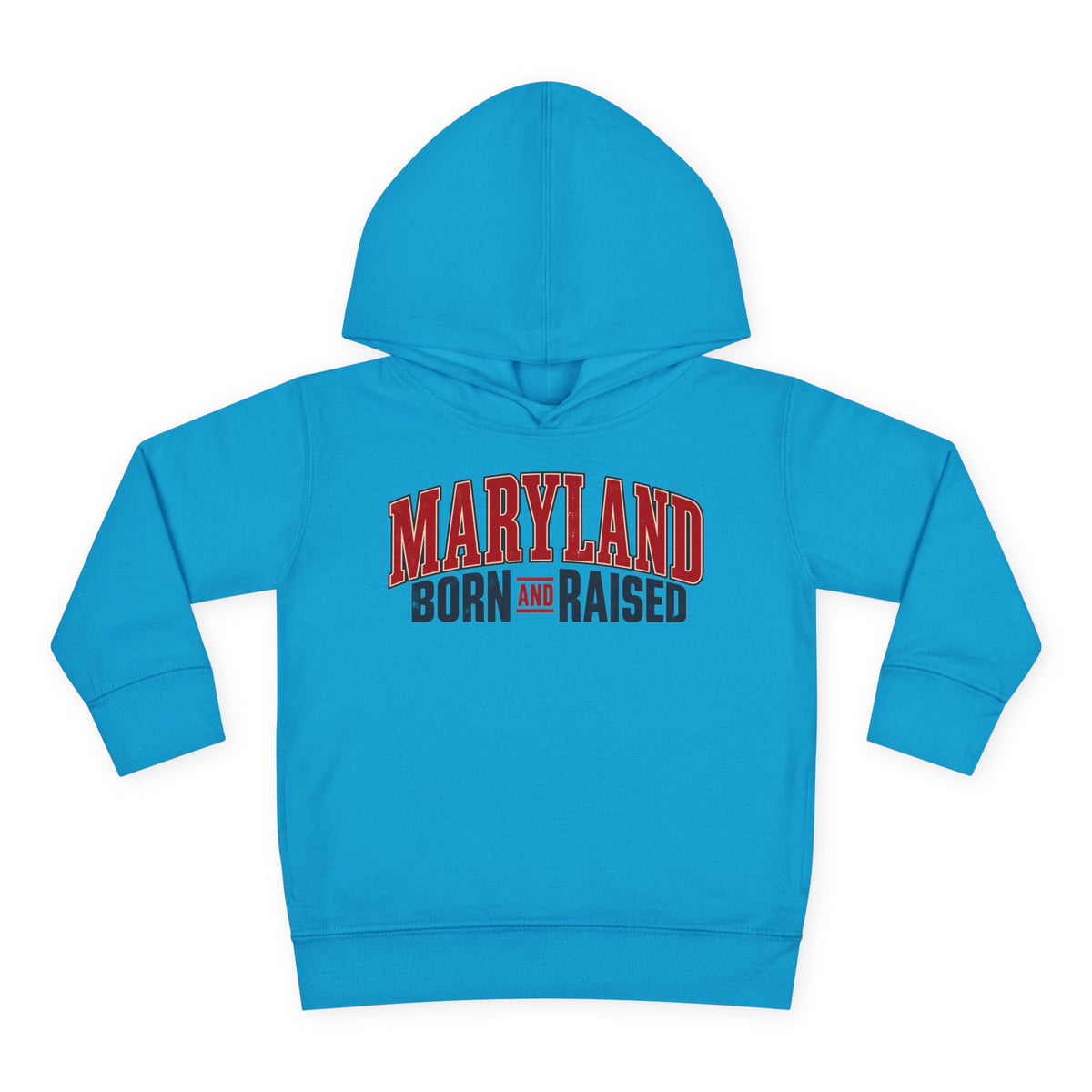 Maryland Born and Raised Timeless Heritage Unisex Toddler Pullover Fleece Hoodie