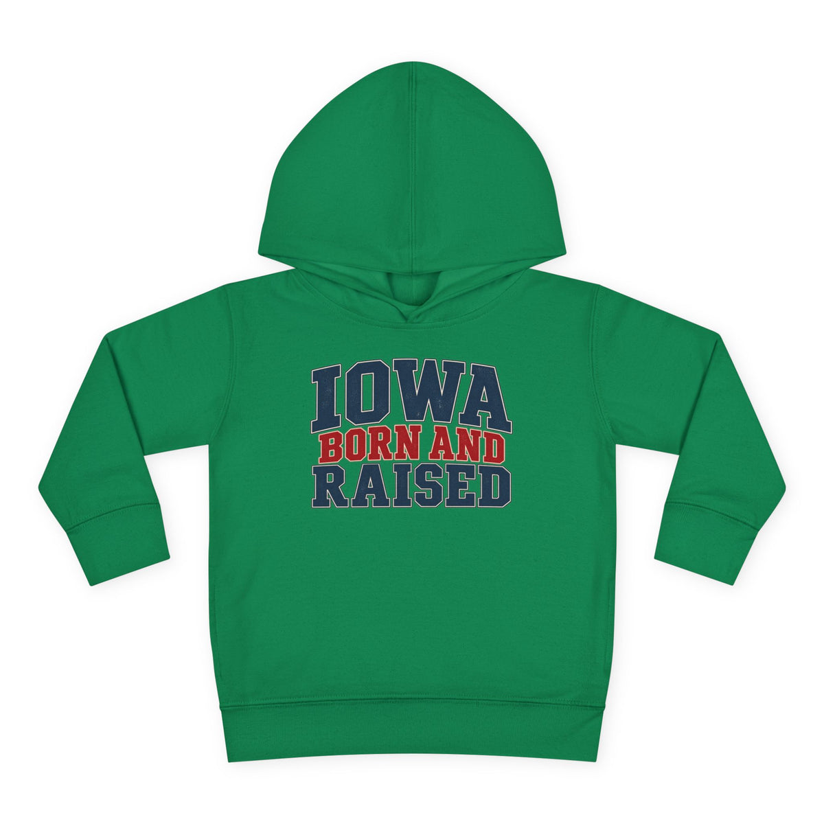 Iowa Born and Raised Classic Heritage Unisex Toddler Pullover Fleece Hoodie