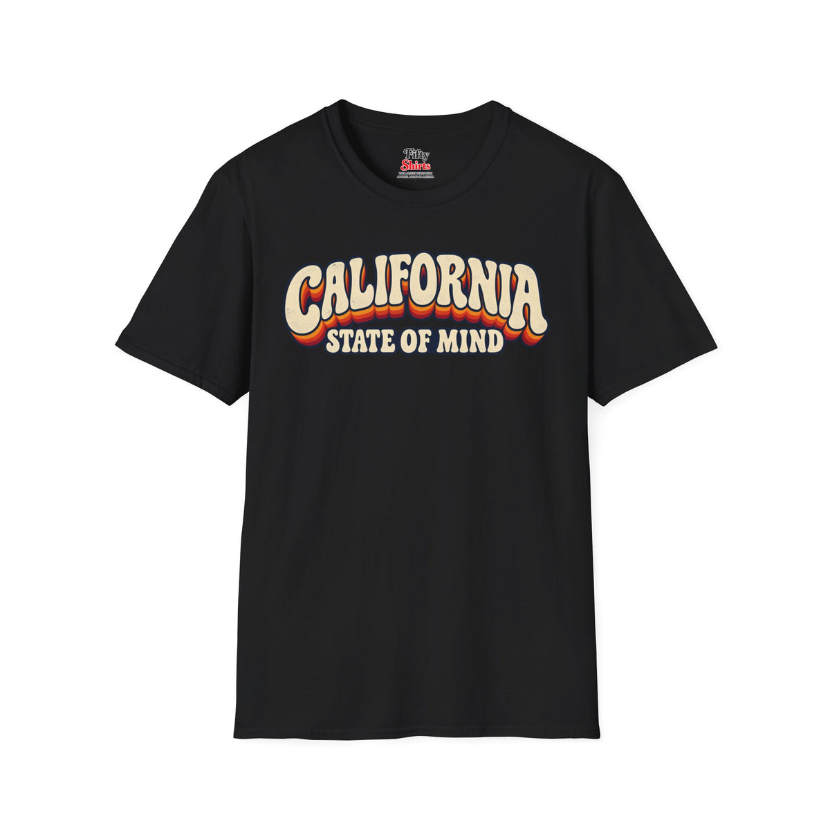 California State of Mind Unisex Softstyle T Shirt State Name Graphic Tee