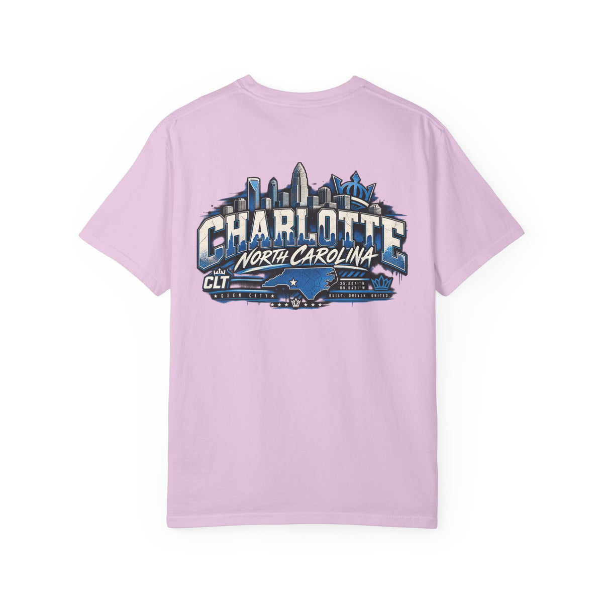 Charlotte North Carolina Unisex Comfort Color 1717 Streetwear Graphic Tee