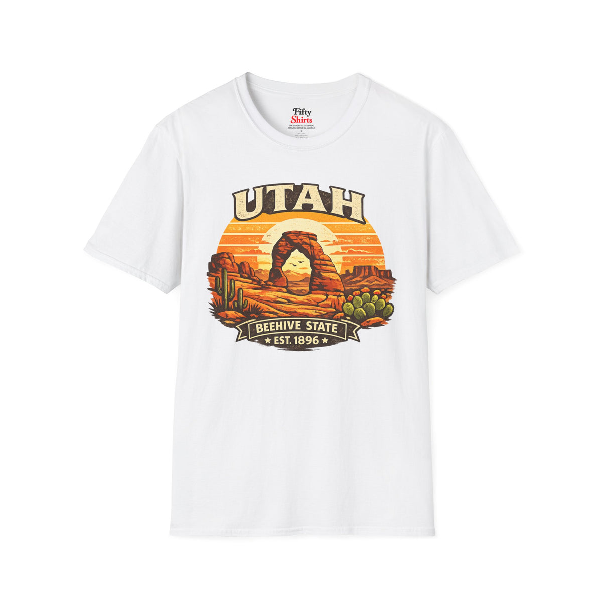 Utah Desert Sunset Unisex Softstyle T Shirt State Pride Graphic Tee Collections FS03
