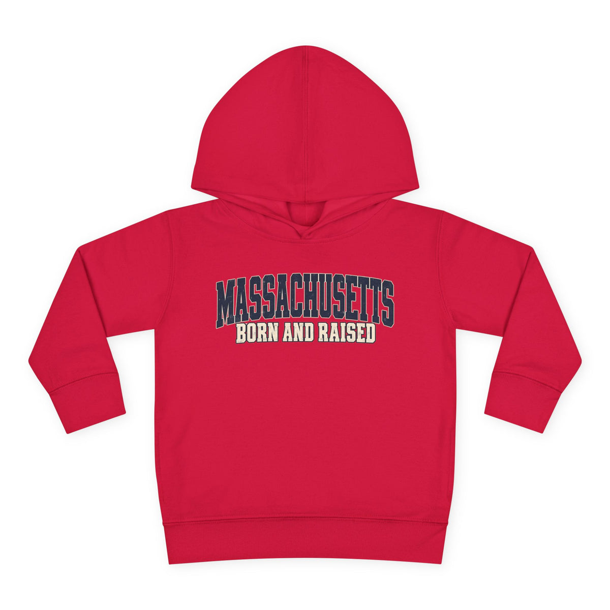 Massachusetts Born and Raised Rugged Heritage Unisex Toddler Pullover Fleece Hoodie