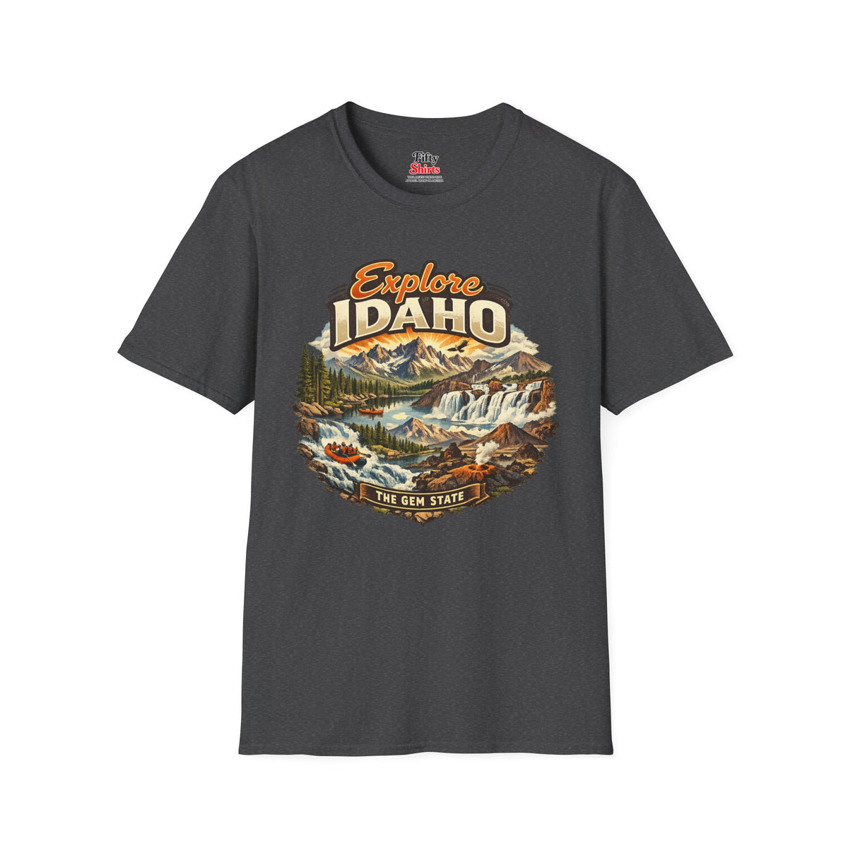 Explore Idaho Unisex Softstyle T Shirt State Pride Graphic Tee Collections FS03