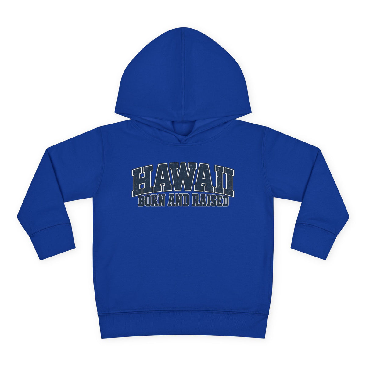 Hawaii Born and Raised Vintage Athletic Unisex Toddler Pullover Fleece Hoodie
