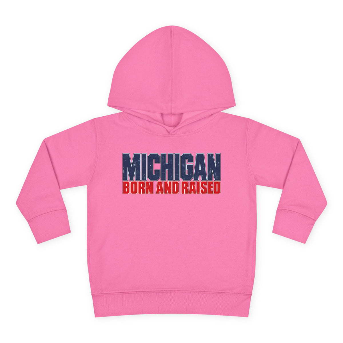Michigan Born and Raised Modern Streetwear Unisex Toddler Pullover Fleece Hoodie