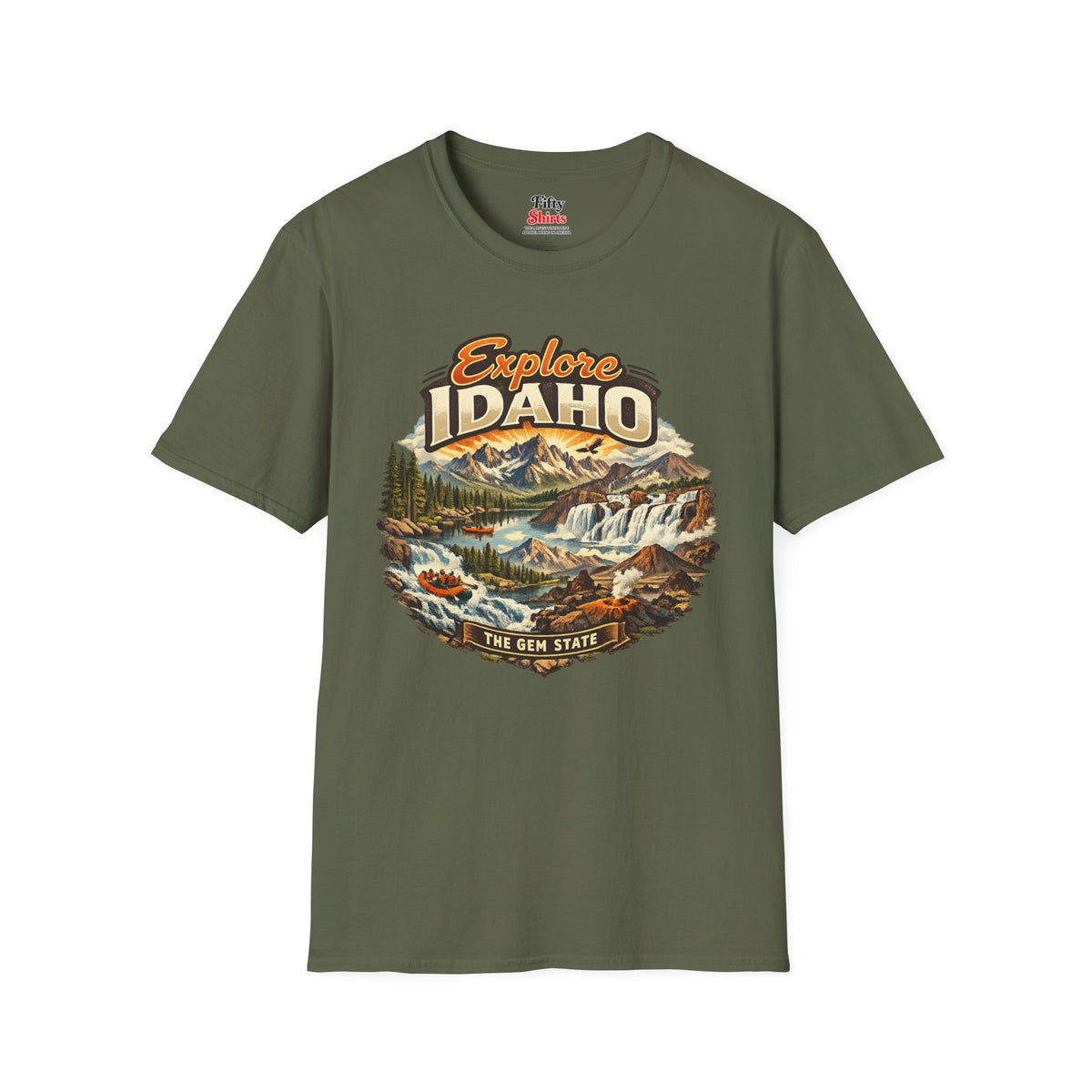 Explore Idaho Unisex Softstyle T Shirt State Pride Graphic Tee Collections FS03