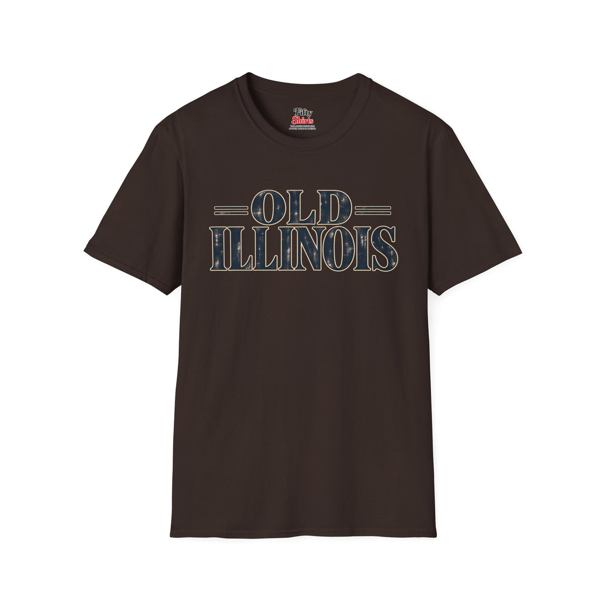 Old Illinois Unisex Softstyle T Shirt State Name Graphic Tee