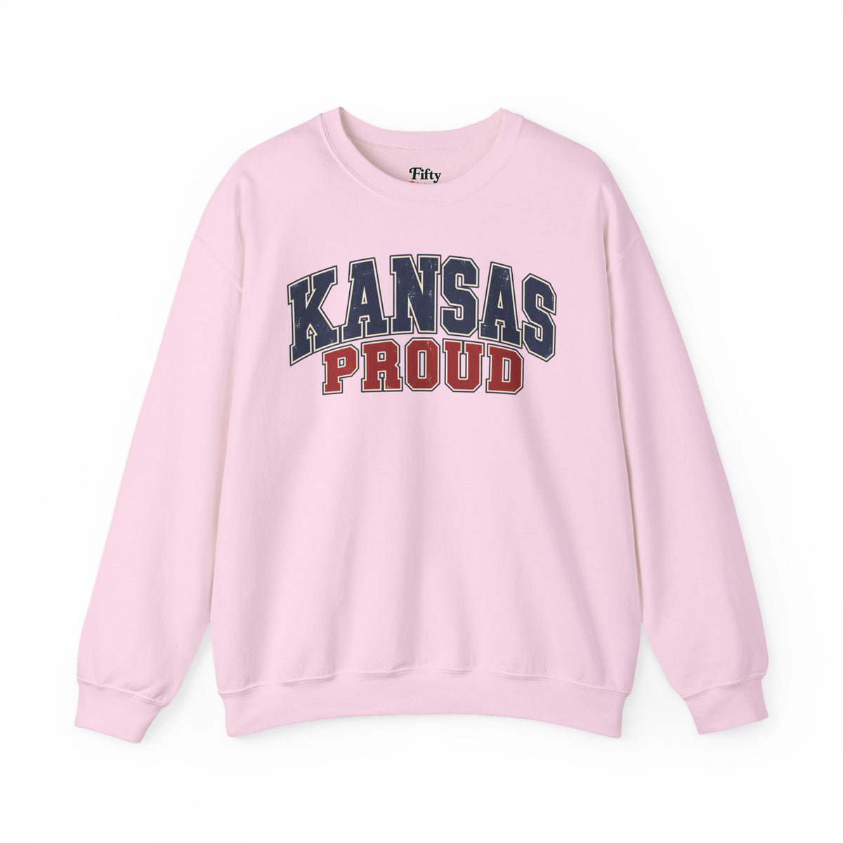 Kansas Proud Unisex Crewneck Sweatshirt State Name Graphic