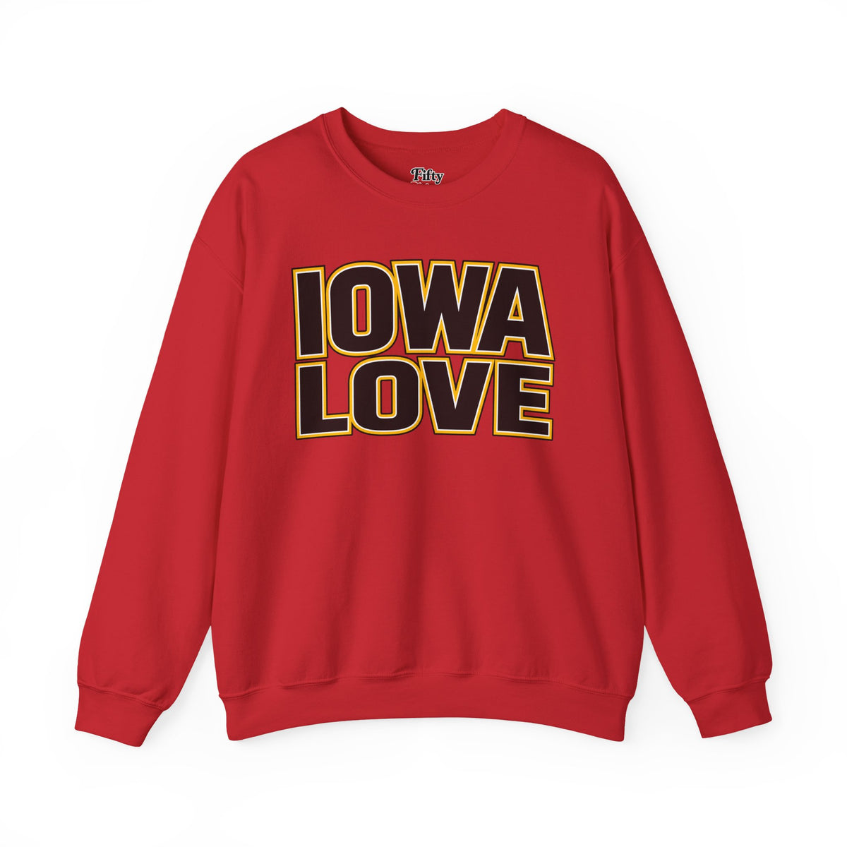 Iowa Love Unisex Crewneck Sweatshirt State Name Graphic