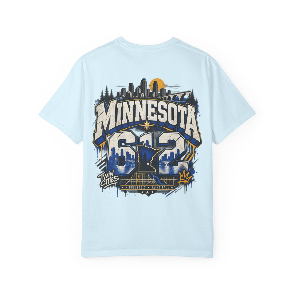 Minnesota 612 Unisex Comfort Color 1717 Streetwear Graphic Tee