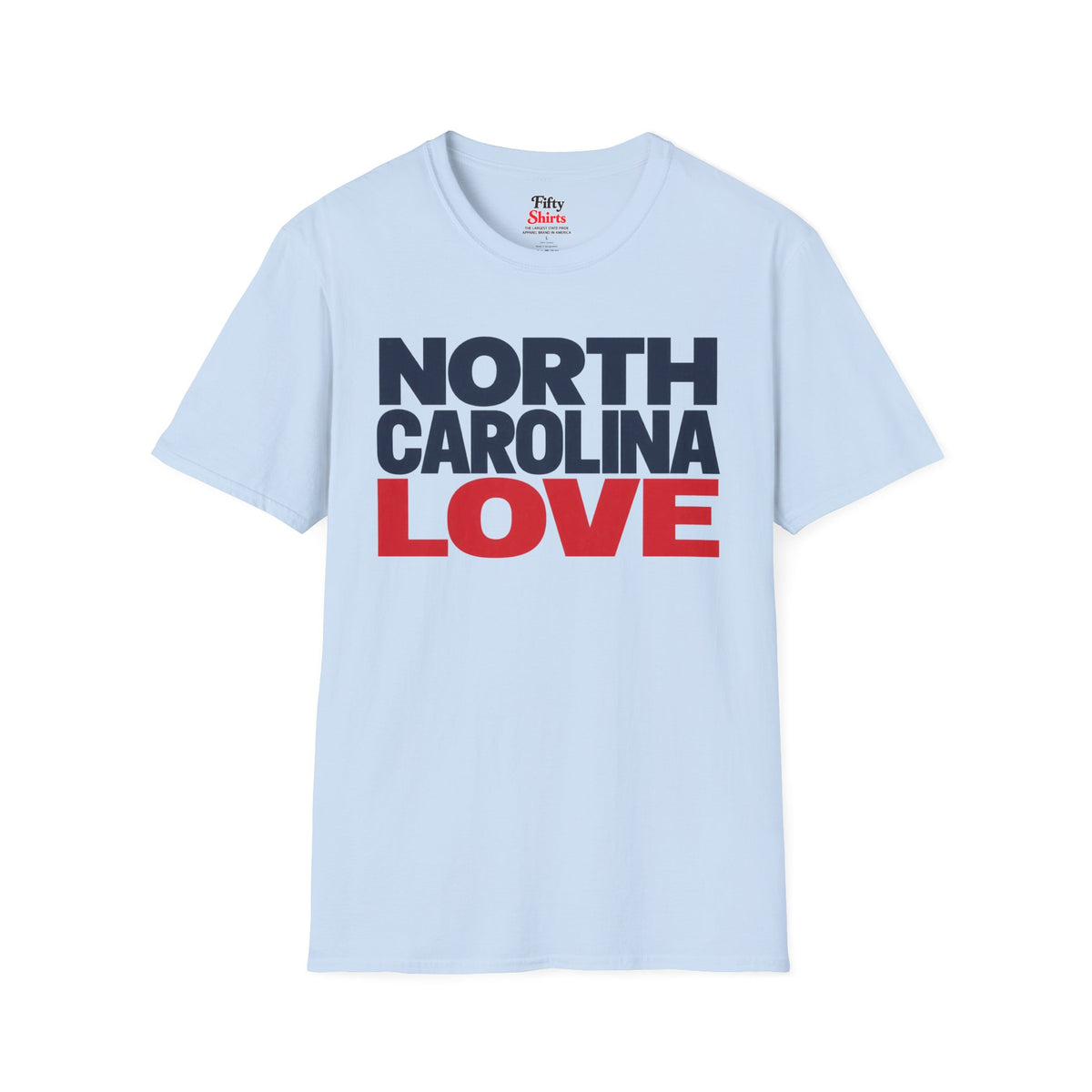 North Carolina Love Unisex Softstyle T Shirt State Name Graphic Tee