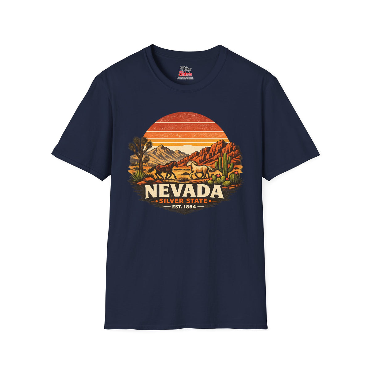 Nevada Desert Sunset Unisex Softstyle T Shirt State Pride Graphic Tee Collections FS03