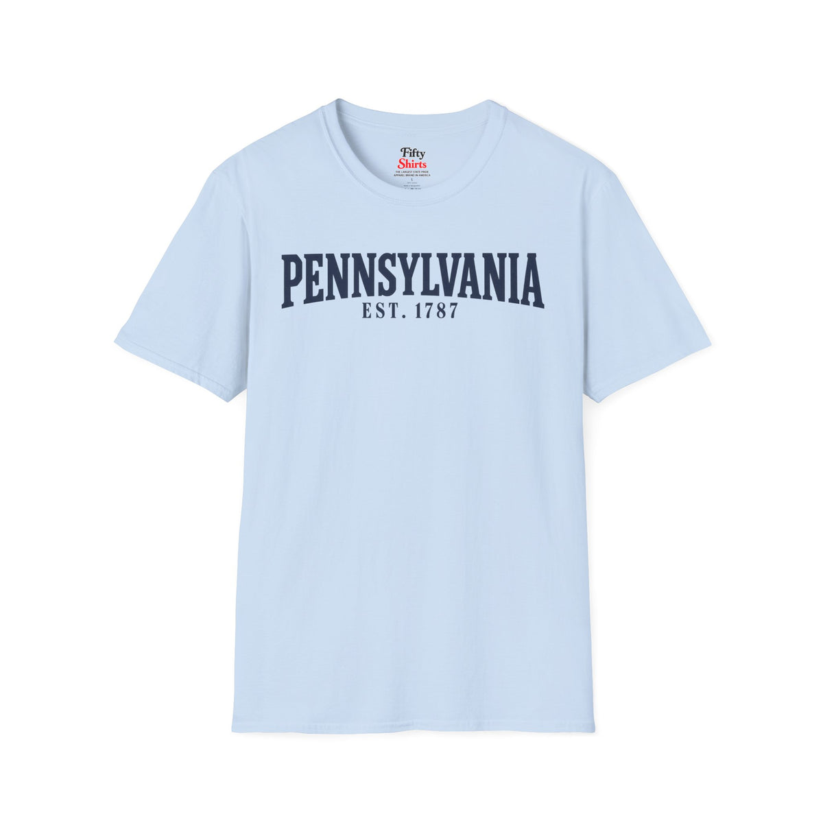 Pennsylvania EST 1787 Unisex Softstyle T Shirt State Name Graphic Tee
