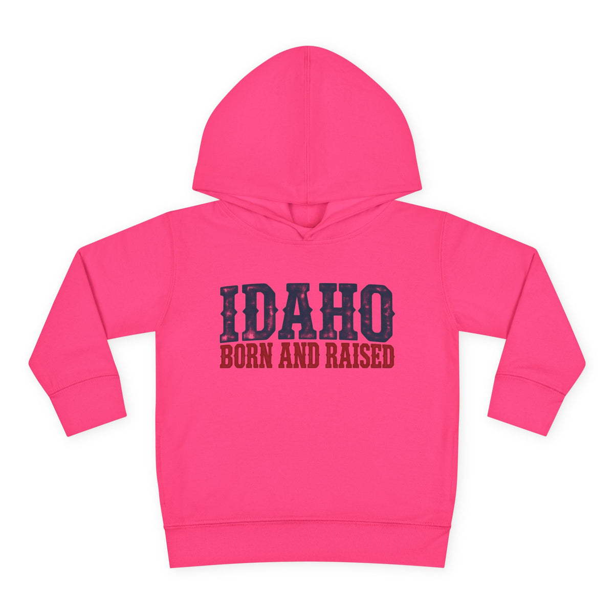Idaho Born and Raised Rugged Western Unisex Toddler Pullover Fleece Hoodie