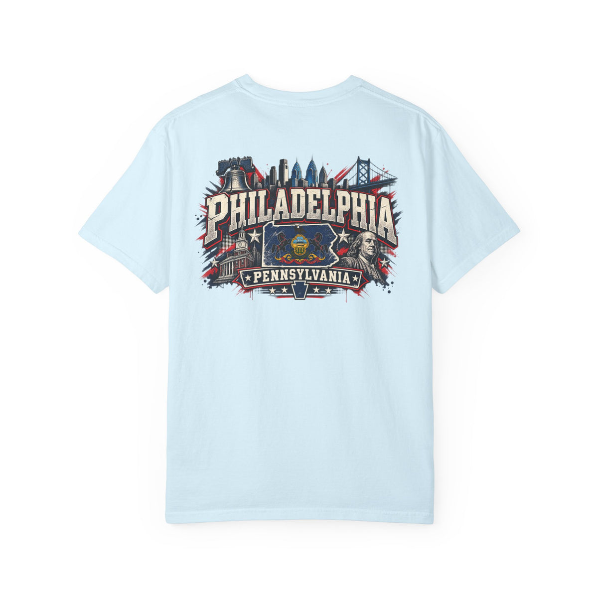 Philadelphia Pennsylvania Unisex Comfort Color 1717 Streetwear Graphic Tee