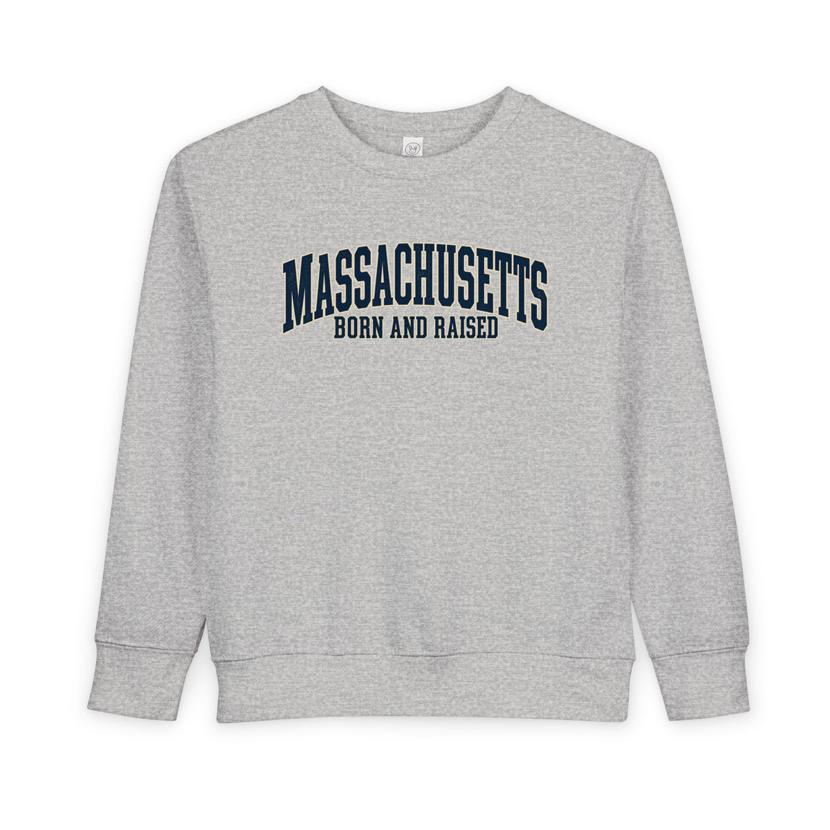 Massachusetts Born and Raised Classic Souvenir Style Unisex Toddler Sweatshirt