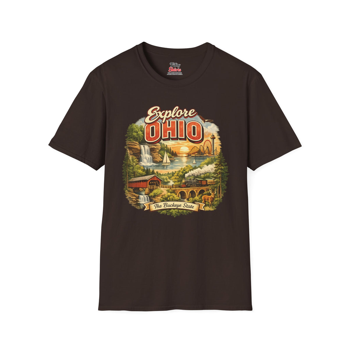 Explore Ohio Unisex Softstyle T Shirt State Pride Graphic Tee Collections FS03