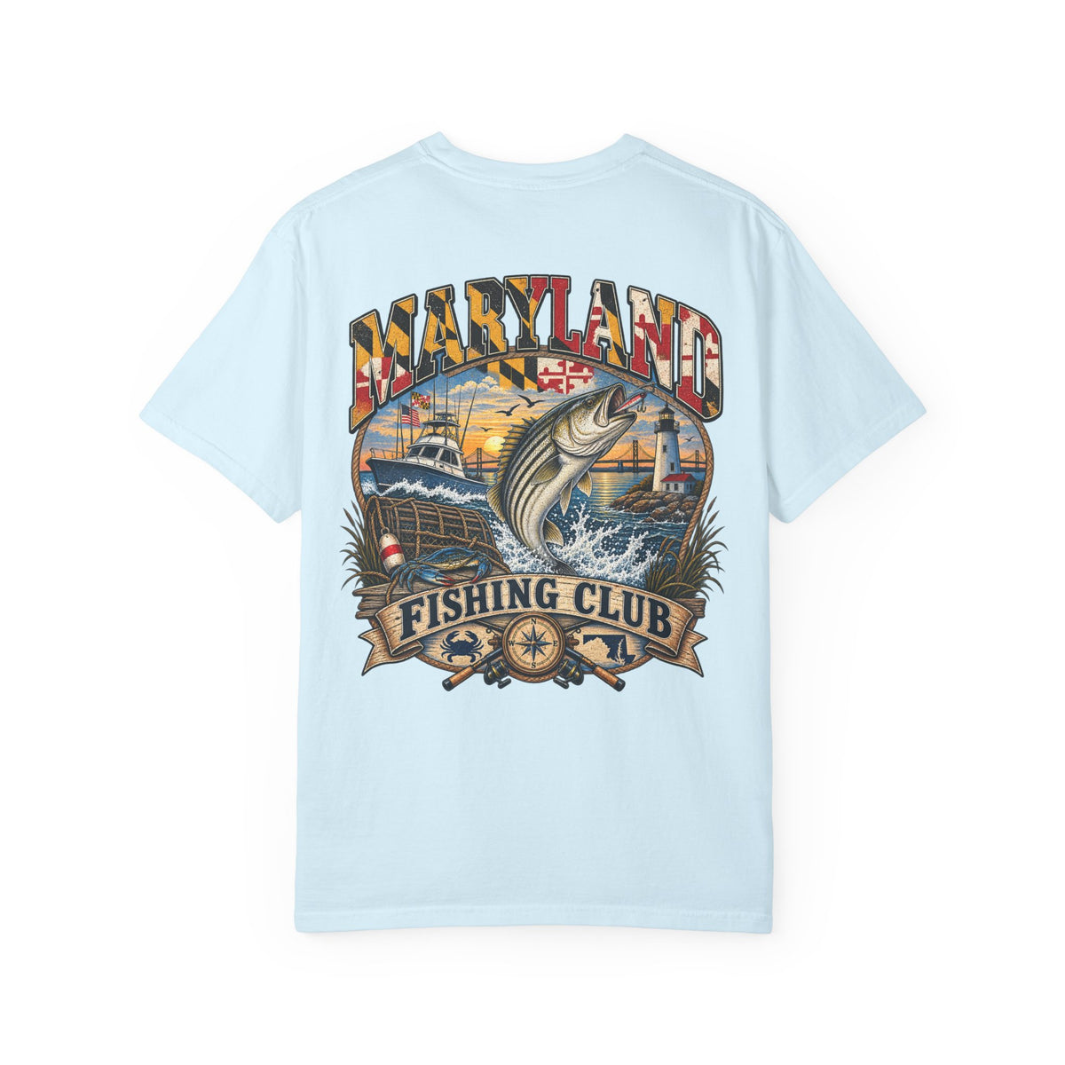 Maryland Fishing Club Unisex Comfort Color 1717 Streetwear Graphic Tee
