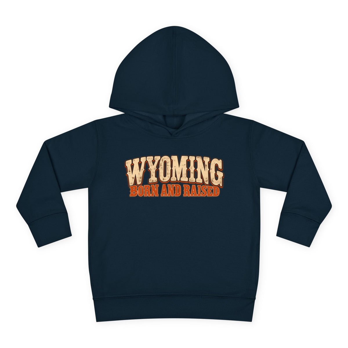 Wyoming Born and Raised Vintage 1970s Western Unisex Toddler Pullover Fleece Hoodie