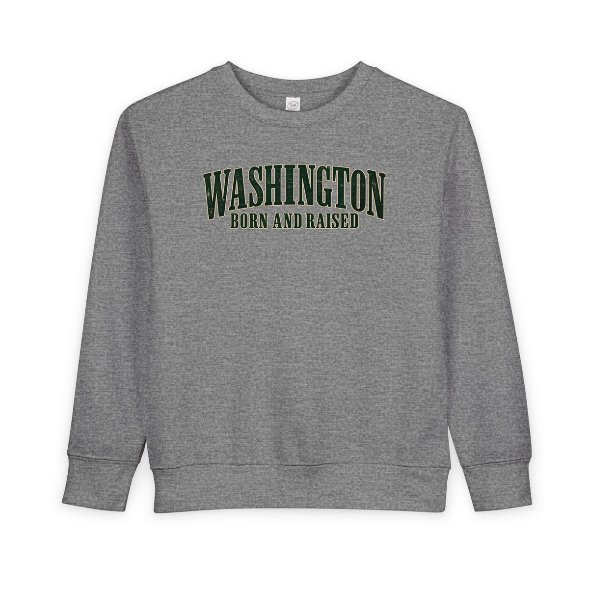 Washington Born and Raised Premium Heritage Unisex Toddler Sweatshirt