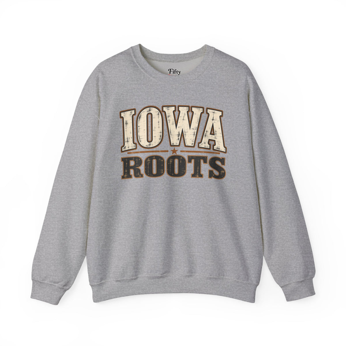 Iowa Roots Unisex Crewneck Sweatshirt State Name Graphic