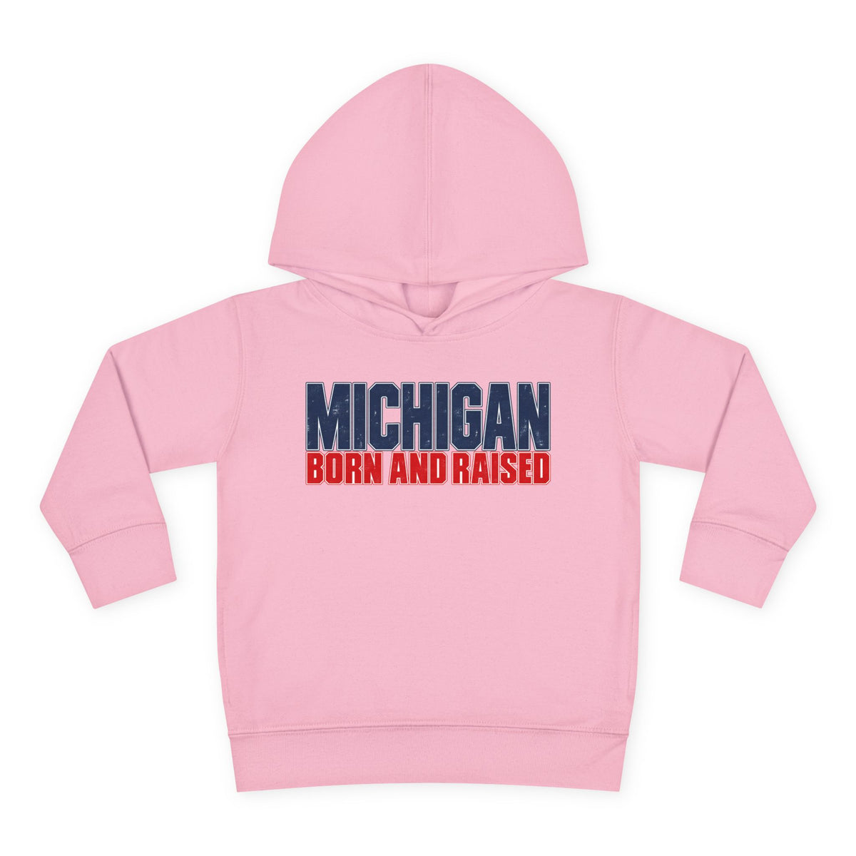 Michigan Born and Raised Modern Streetwear Unisex Toddler Pullover Fleece Hoodie