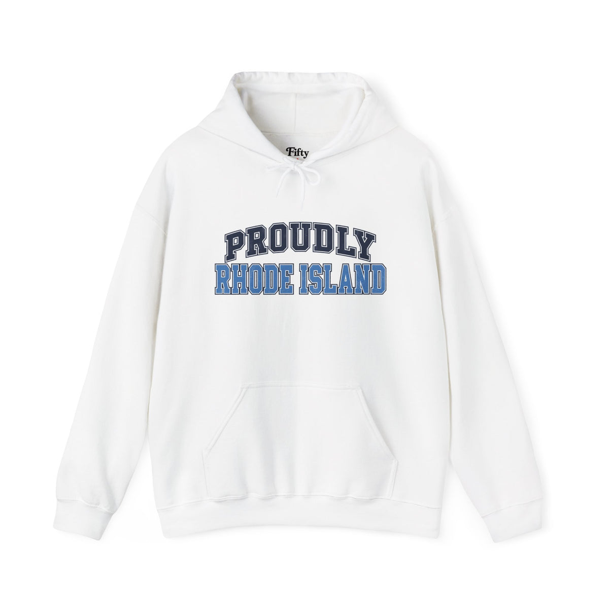 Proudly Rhode Island Unisex Hoodie State Name Graphic