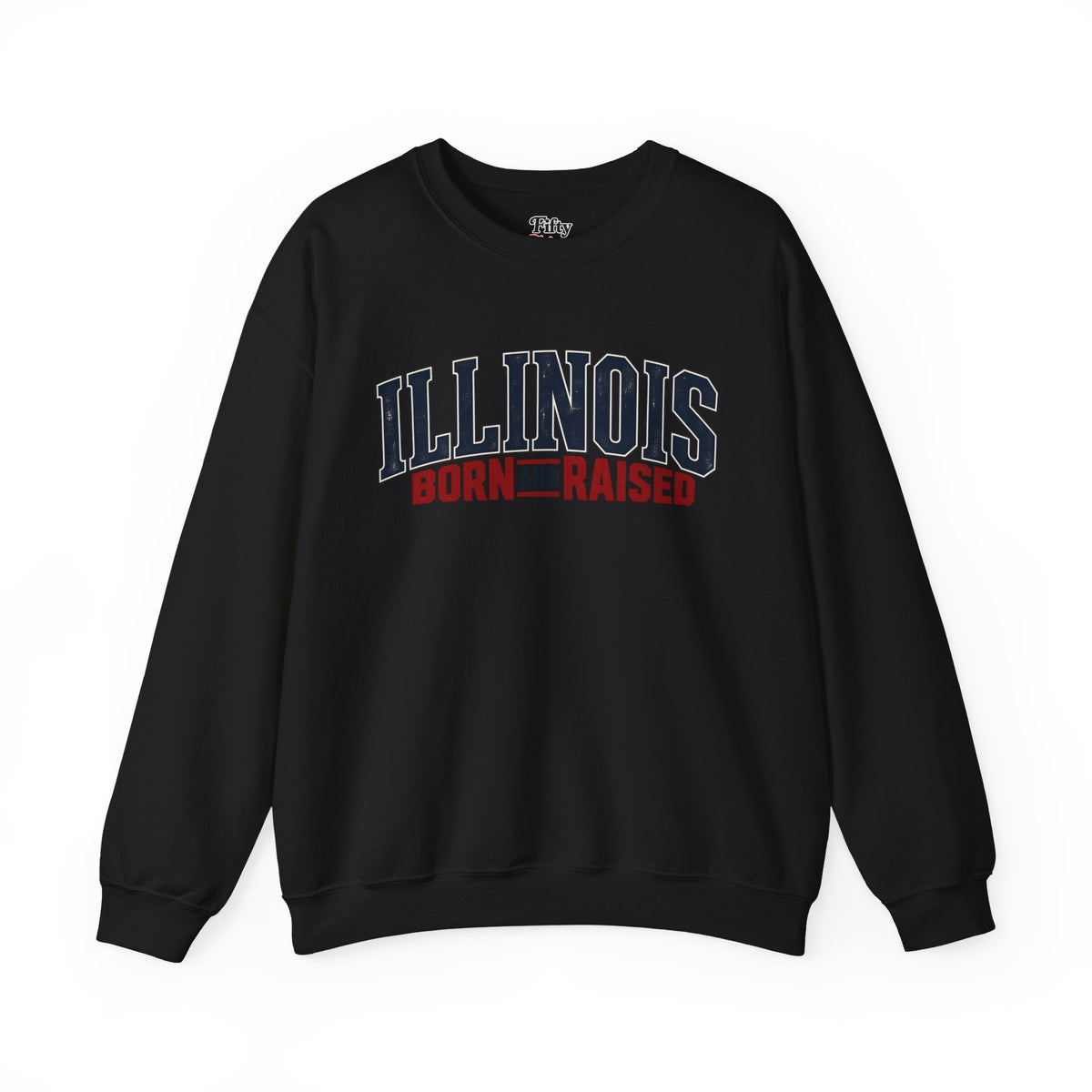 Illinois Born and Raised Premium Heritage Unisex Sweatshirt Graphic