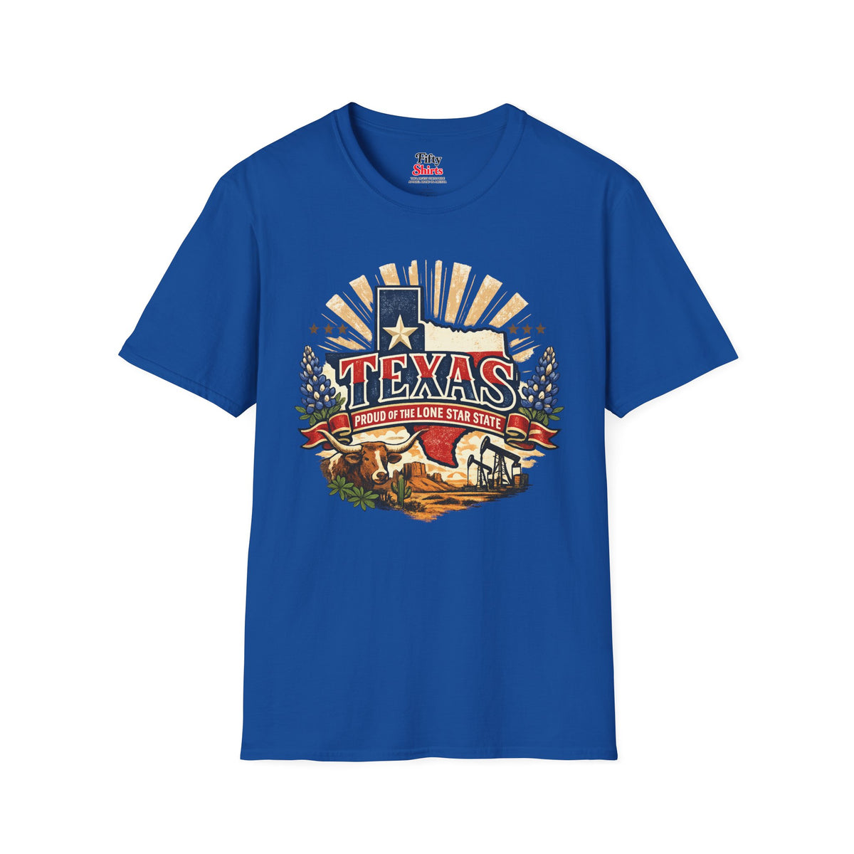 Texas State Pride Unisex Softstyle T Shirt State Pride Graphic Tee Collections FS03