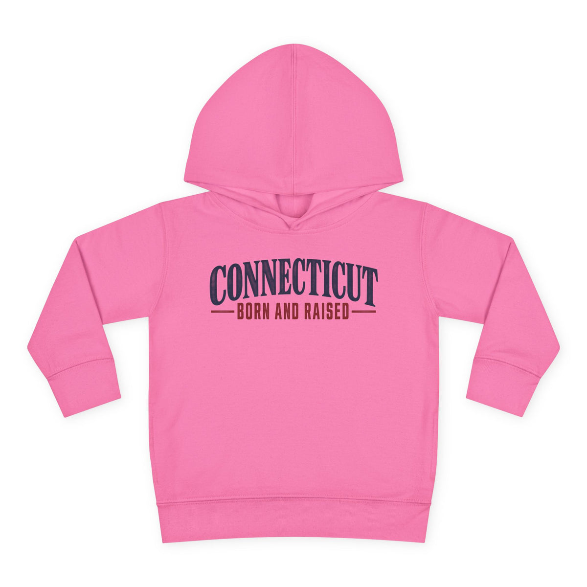 Connecticut Born and Raised Classic New England Unisex Toddler Pullover Fleece Hoodie