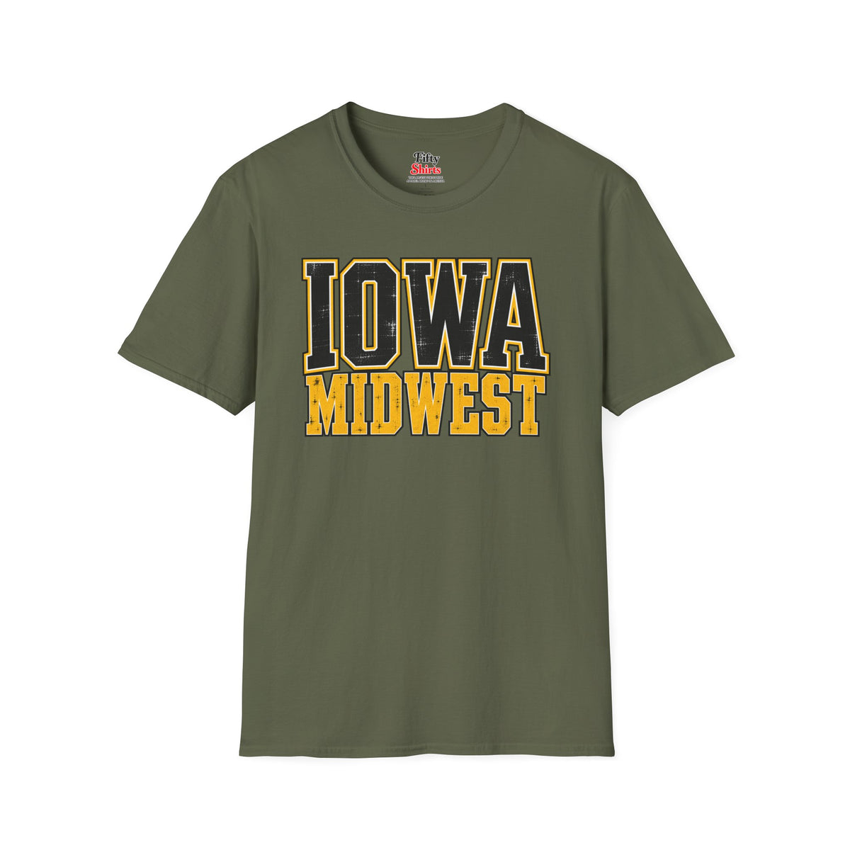 Iowa Midwest Unisex Softstyle T Shirt State Name Graphic Tee