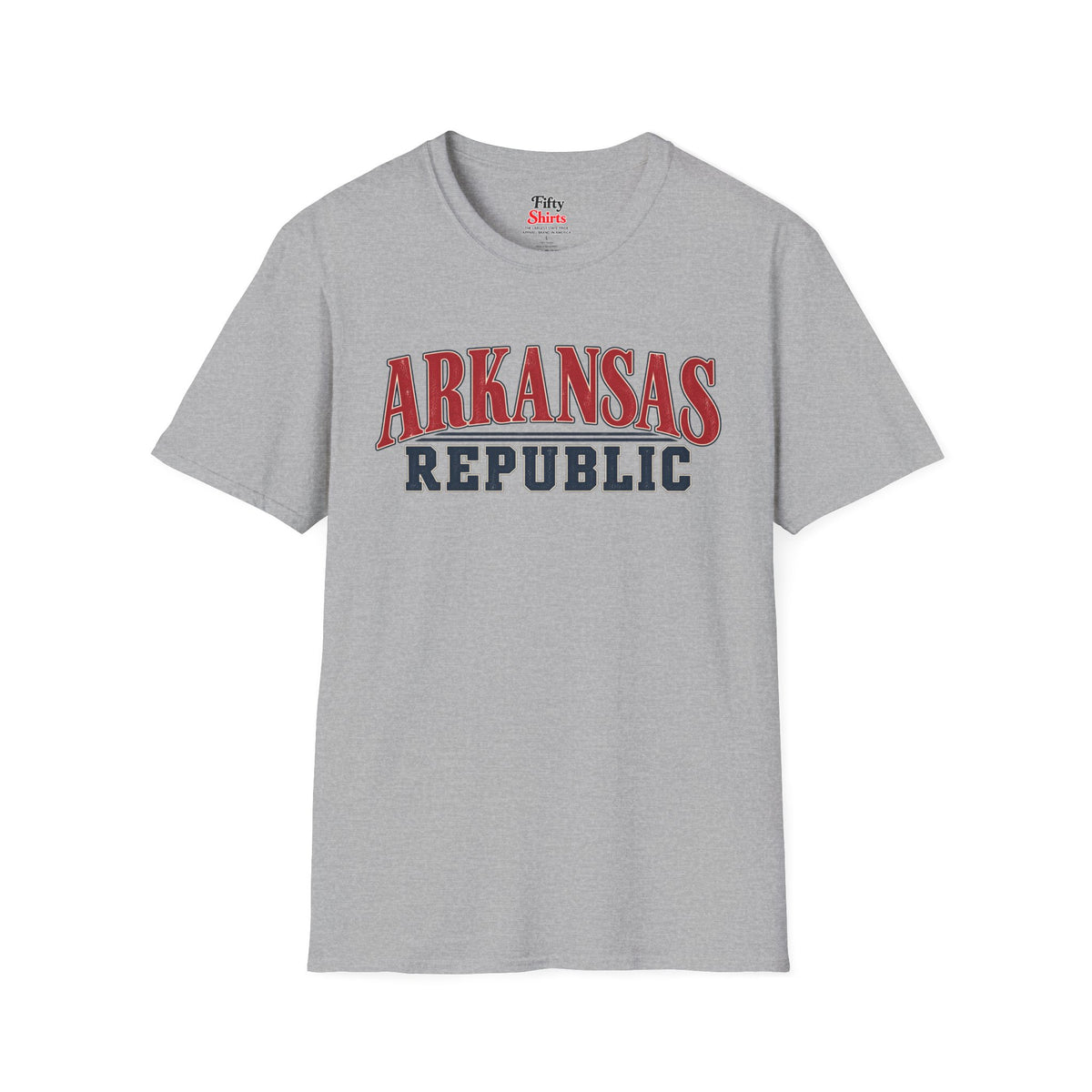 Arkansas Republic Unisex Softstyle T Shirt State Name Graphic Tee