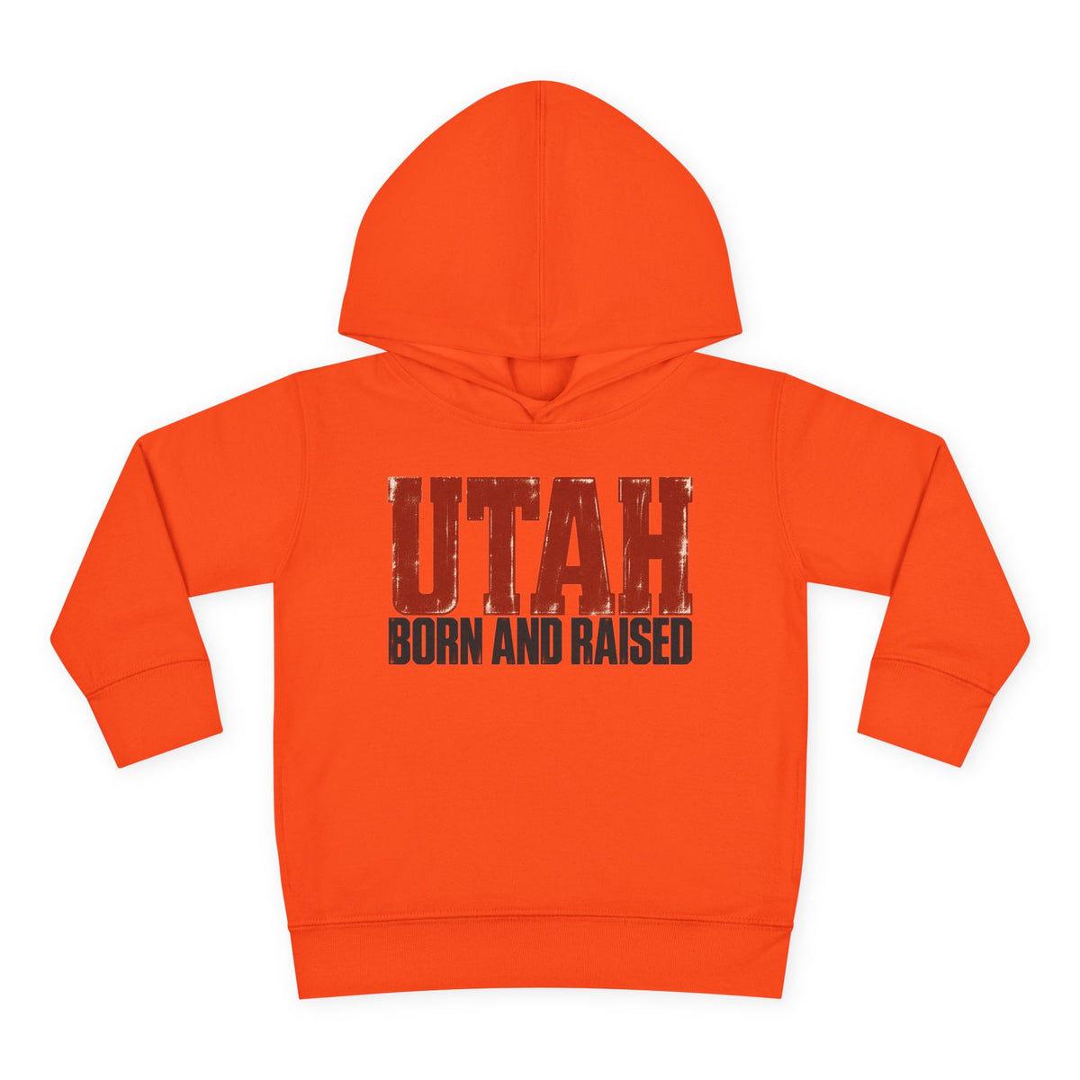 Utah Born and Raised Modern Western Streetwear Unisex Toddler Pullover Fleece Hoodie