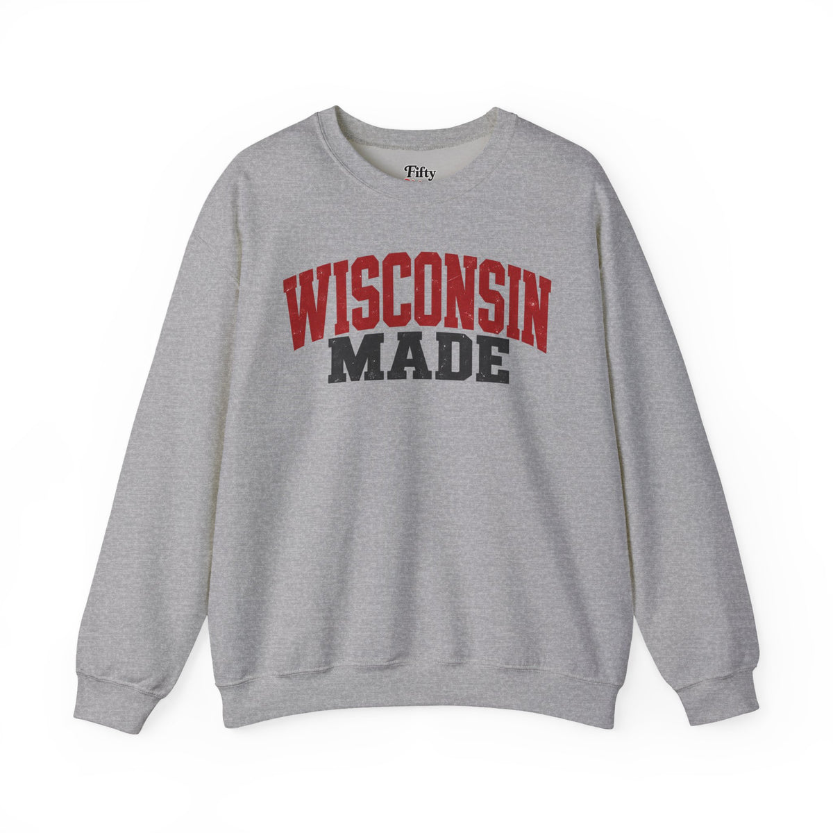 Wisconsin Made Unisex Crewneck Sweatshirt State Name Graphic
