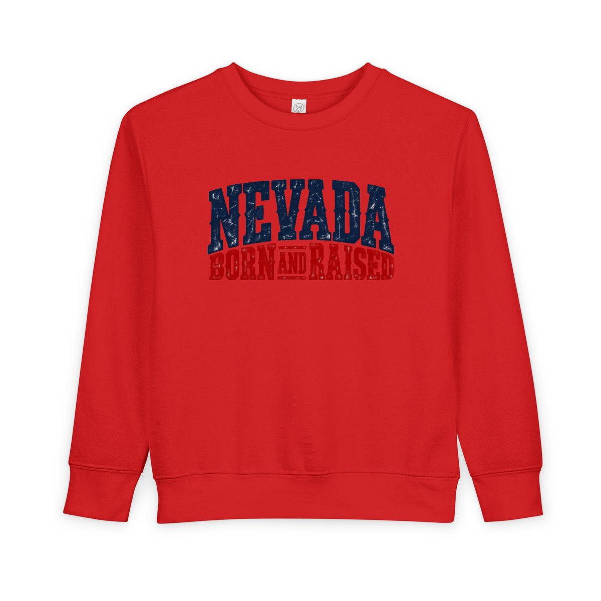 Nevada Born and Raised Rugged Western Unisex Toddler Sweatshirt
