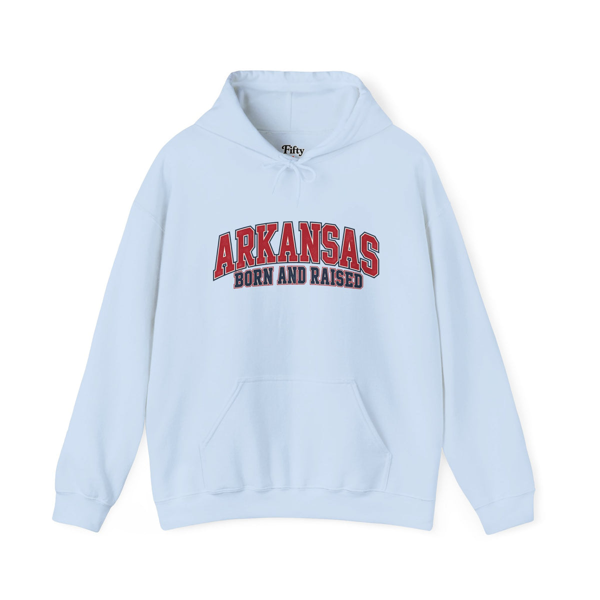 Arkansas Born and Raised Premium Collegiate Unisex Hoodie Graphic