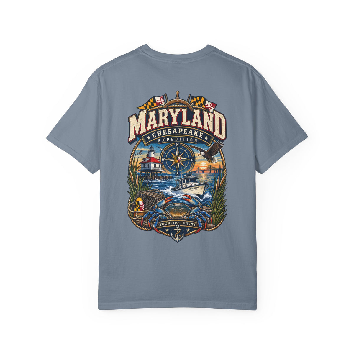 Maryland Bay Expedition Unisex Comfort Color 1717 Streetwear Graphic Tee