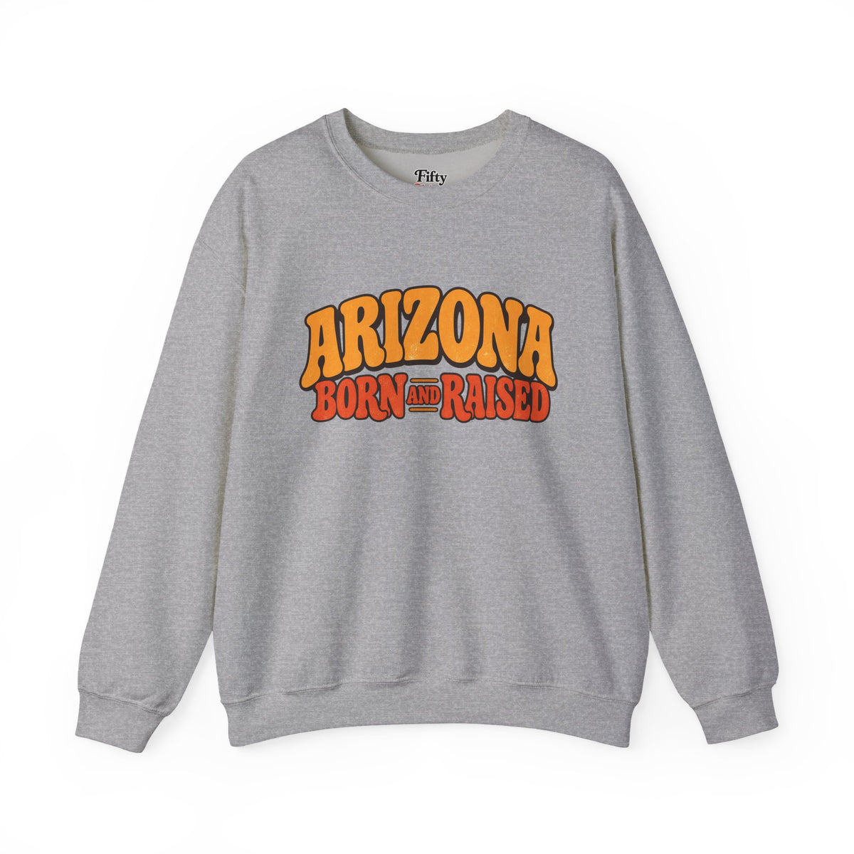 Arizona Born and Raised Retro 1970s Southwest Unisex Sweatshirt Graphic