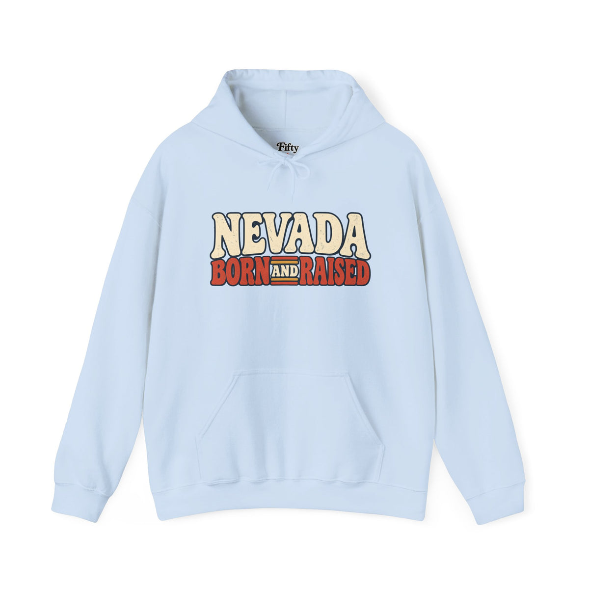 Nevada Born and Raised Retro 1970s Desert Unisex Hoodie Graphic