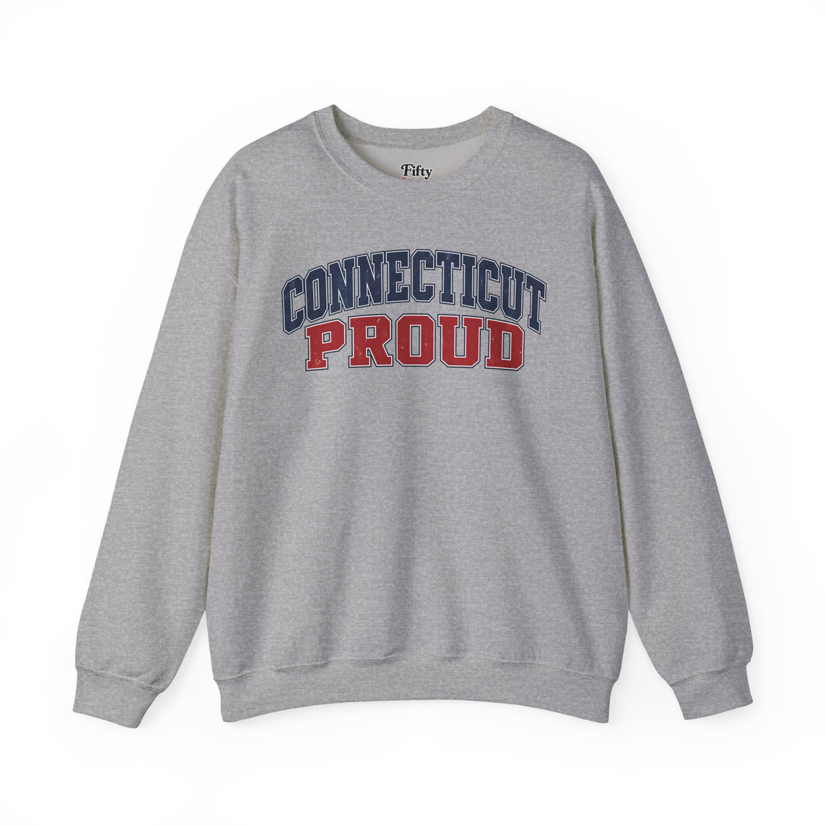 Connecticut Proud Unisex Crewneck Sweatshirt State Name Graphic