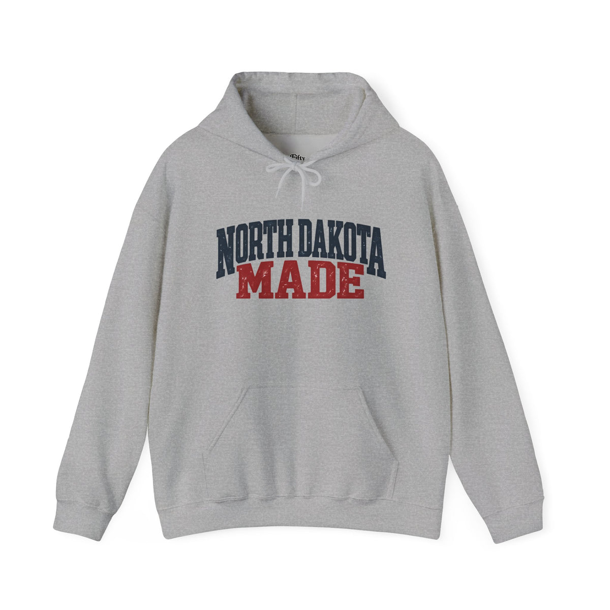 North Dakota Made Unisex Hoodie State Name Graphic