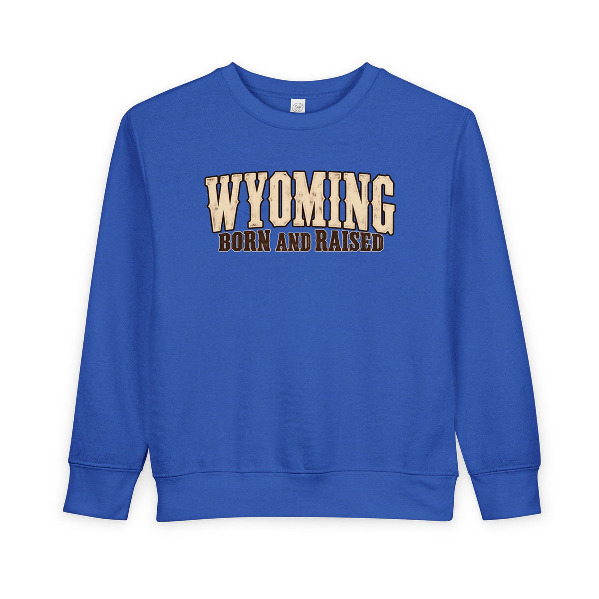 Wyoming Born and Raised Classic Western Unisex Toddler Sweatshirt